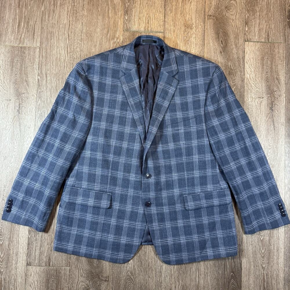 MICHAEL KORS Plaid Windowpane Blazer Sports Coat Business Professional Sz 46S